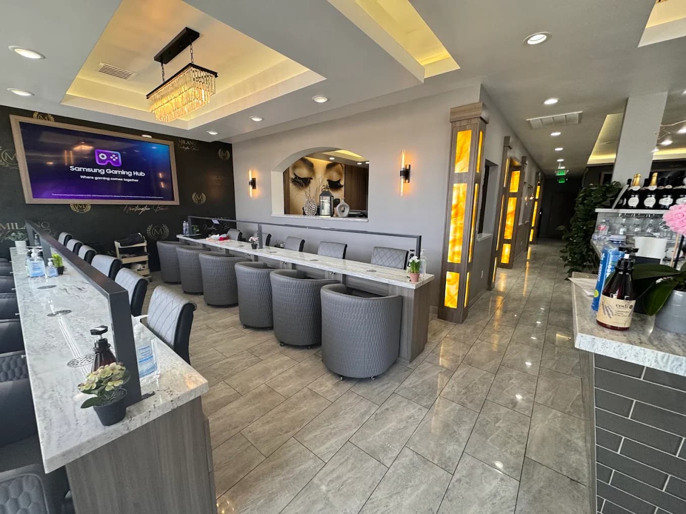Real nail salon interior